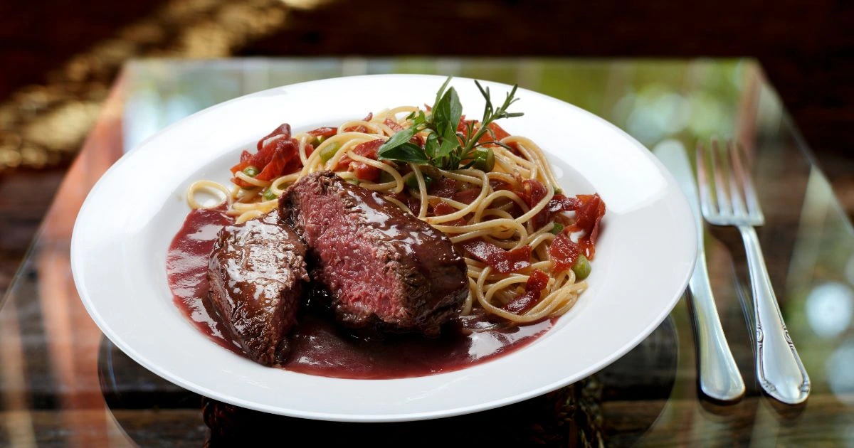 steak and pasta